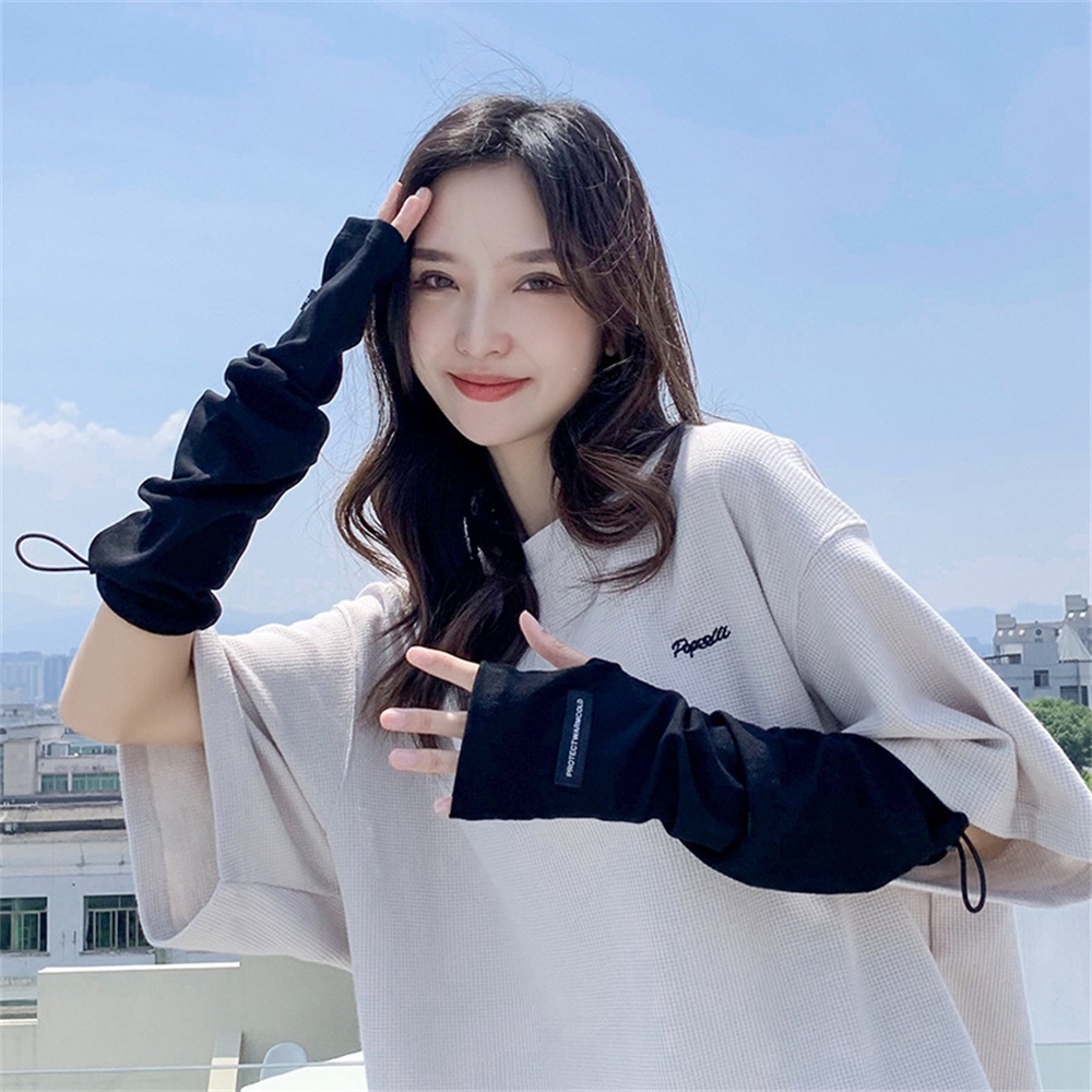 Găng Tay Chống Nắng Tia Cực Tím Màu Sắc Đơn Giản Thời Trang Mùa Hè