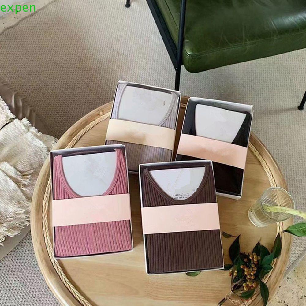 Bộ Đồ Lót Vải Nylon Mềm Mại Co Giãn Cổ Tròn Gợi Cảm Thời Trang Thu Đông Cho Nữ