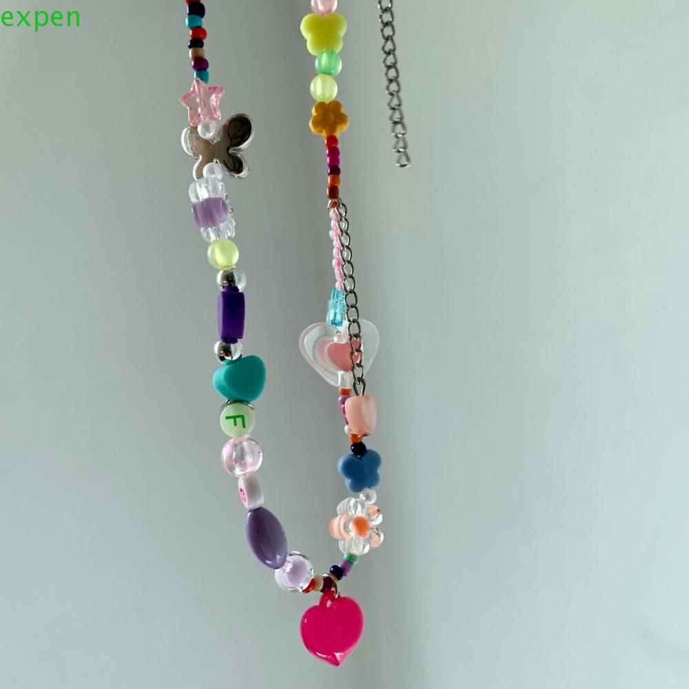 Vòng cổ Choker Y2K Xỏ Hạt Nhiều Màu Sắc Phong Cách Bohemia Dành Cho Nữ