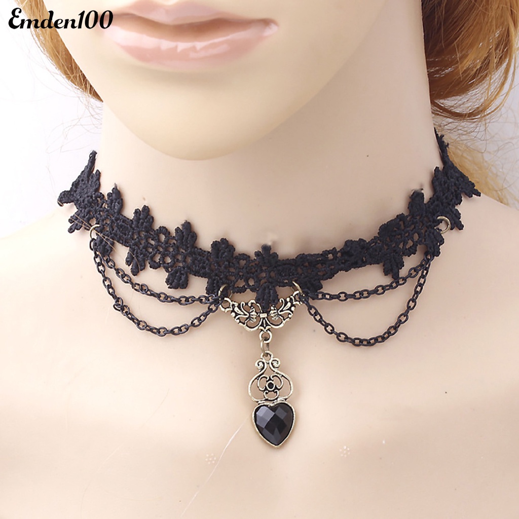 Vòng Cổ Choker Ren Màu Đen Thời Trang Cho Nữ