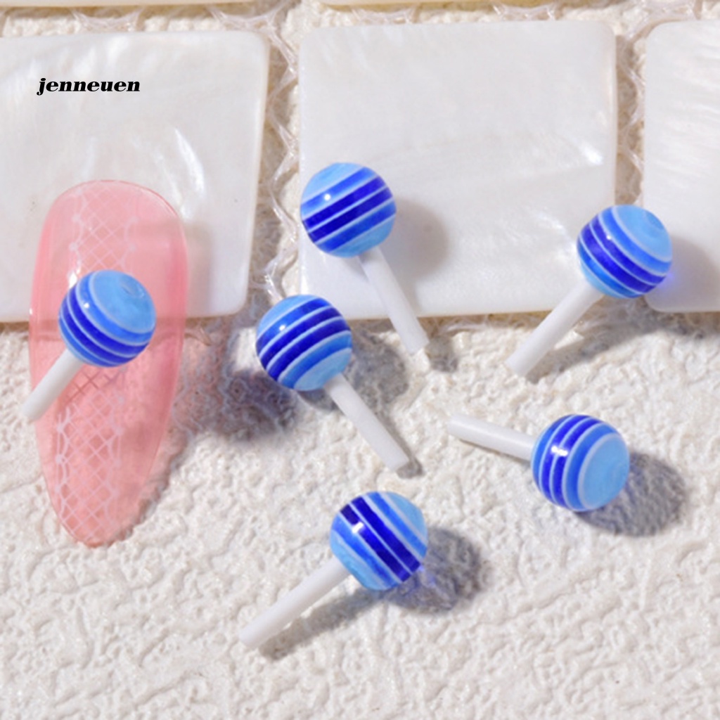 Bộ 5 Phụ Kiện Trang Trí Móng Tay Hình Kẹo Nhiều Màu Sắc Thời Trang