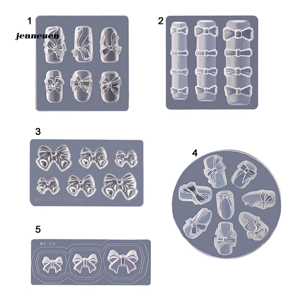 Khuôn Trang Trí Móng Hình Nơ 3D Trọng Lượng Nhẹ Dành Cho Bé Gái