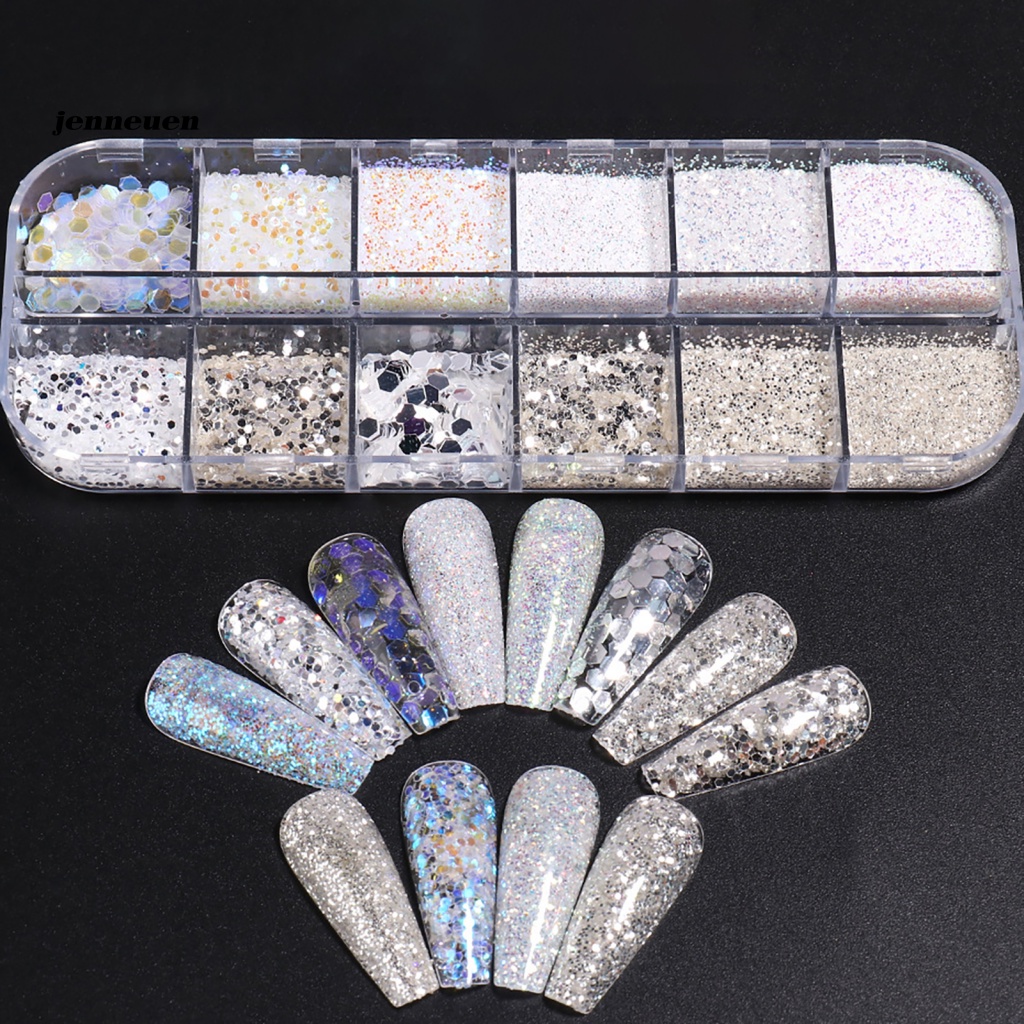 Hộp Sequin Phản Quang Dùng Trang Trí Móng Tay Chất Lượng Cao