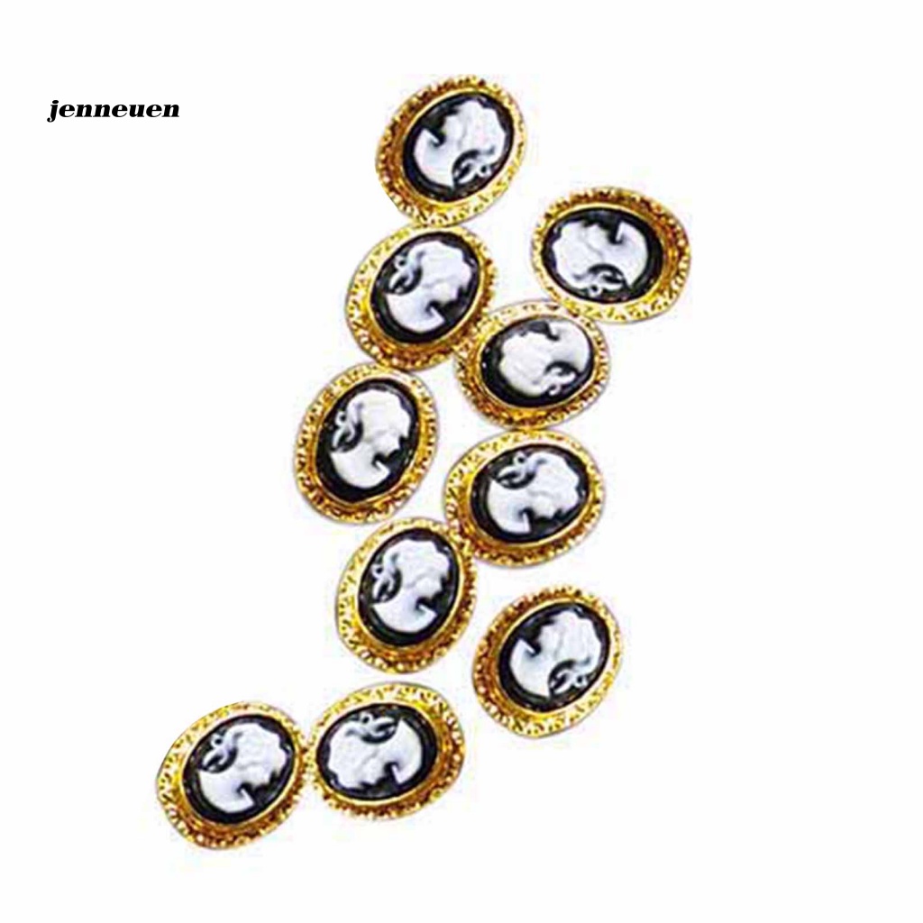 Set 10 Phụ Kiện Trang Trí Móng Tay Nghệ Thuật Bằng Hợp Kim 3D DIY