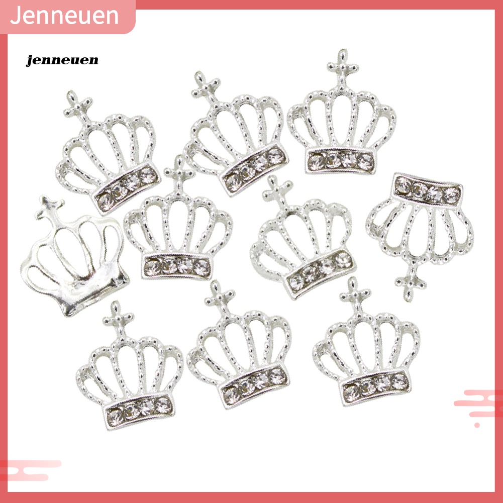 Hộp Phụ Kiện Trang Trí Móng Nghệ Thuật Hình Vương Miện 3D Bằng Hợp Kim DIY