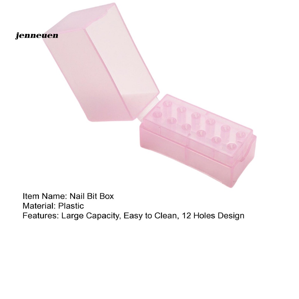 Hộp Đựng Đầu Mài Móng Tay Bằng Nhựa Chống Bụi