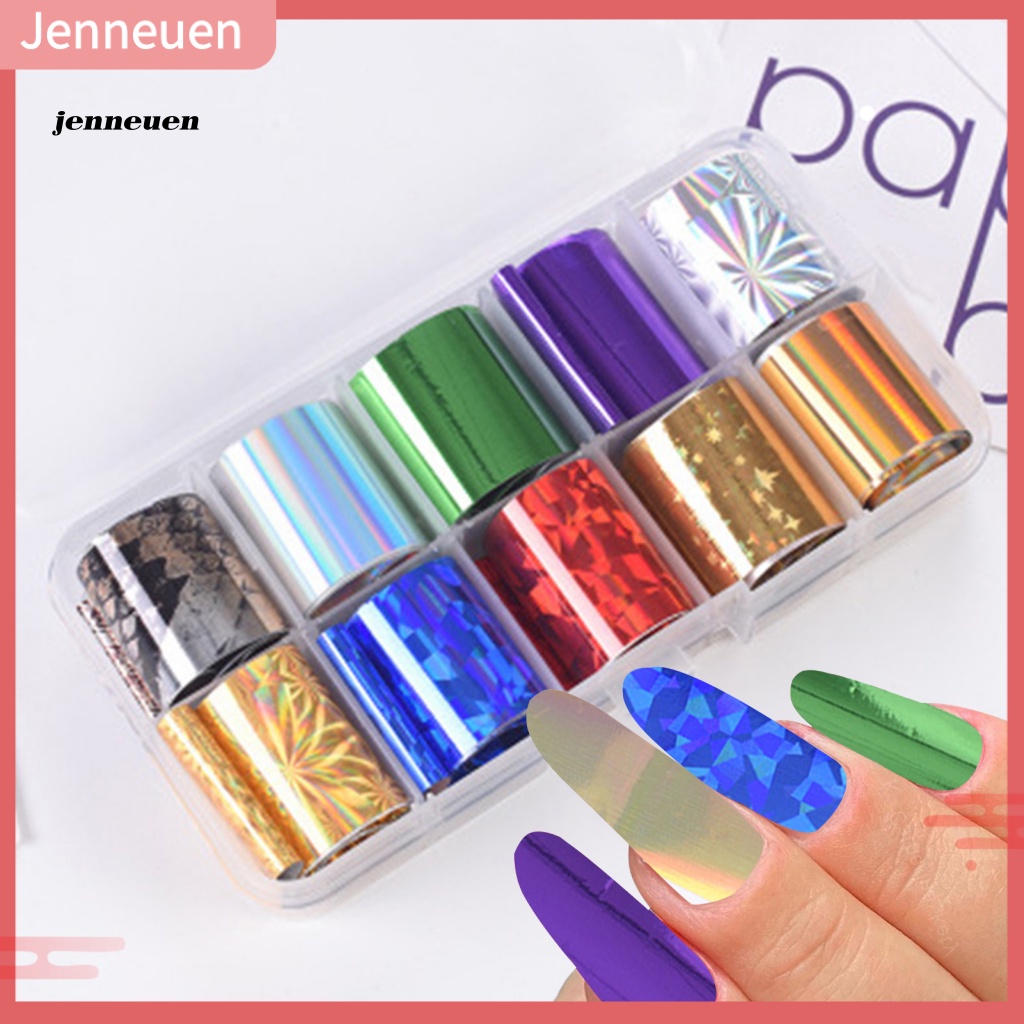 1 Hộp Nhãn Dán Trang Trí Móng Nghệ Thuật 4 Kiểu Không Phai Màu