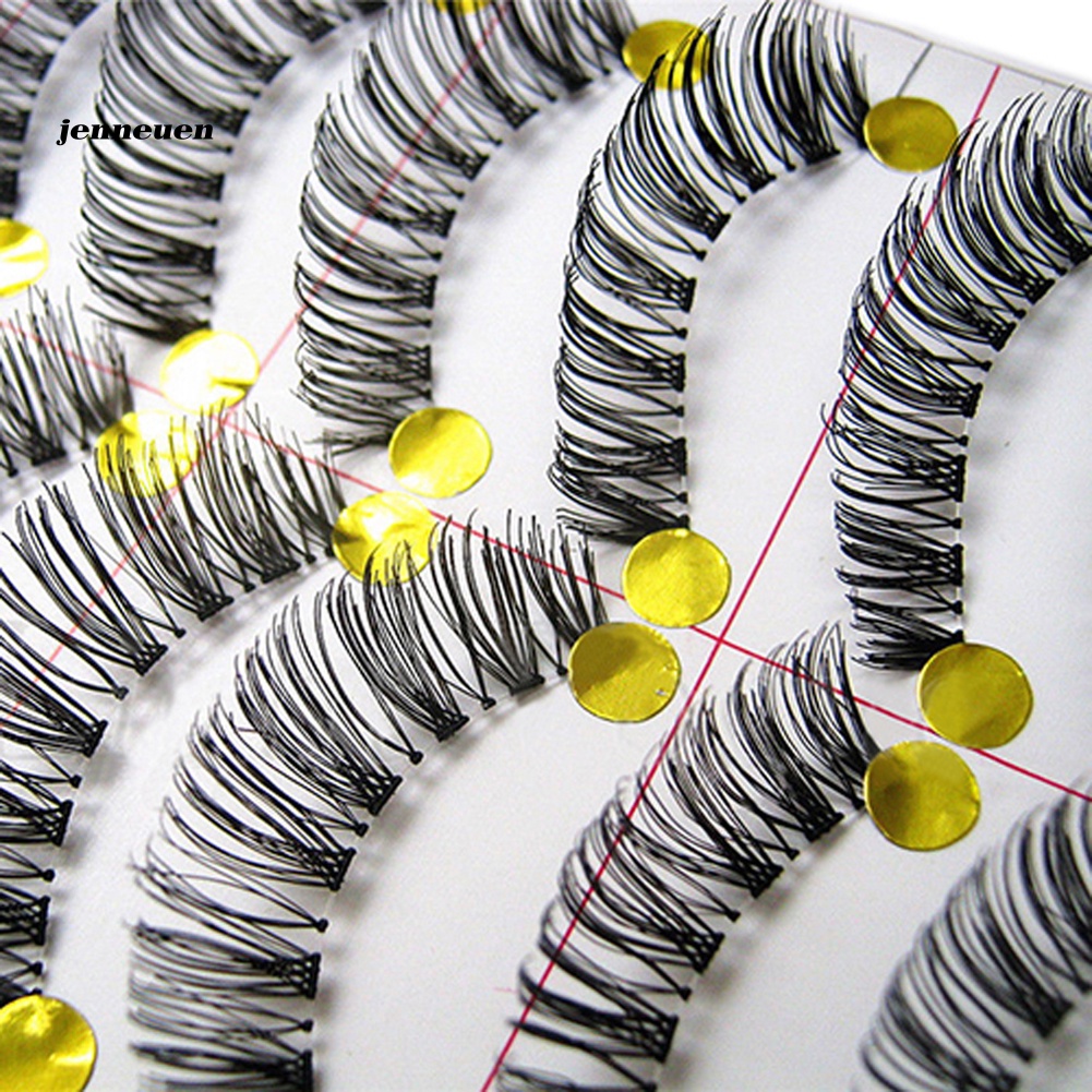 Set 10 Cặp Lông Mi Giả Dài Tự Nhiên Handmade Dành Cho Trang Điểm