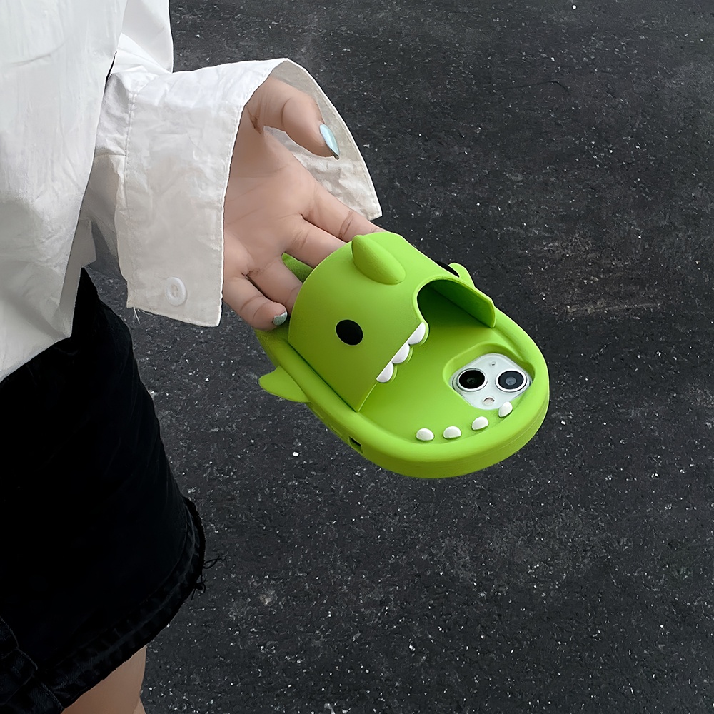 Leading The TrendỐp Điện Thoại Chống Sốc Chống Bụi Hình Dép Hình Cá Mập Dễ Thương Cho Iphone 11 13 Pro Max Sweet IP 12 14 Pro Max