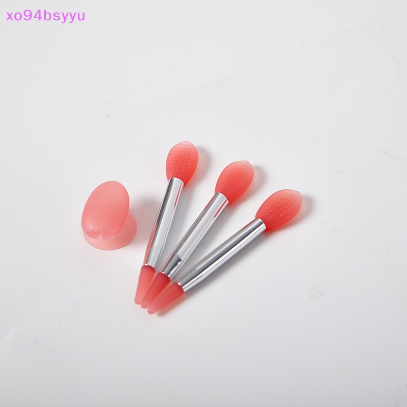 Set 3 Cọ Đắp Mặt Nạ Môi Xo94Bsyu Bằng Silicon Chống Bụi Kèm Cốc Hút Tiện Dụng