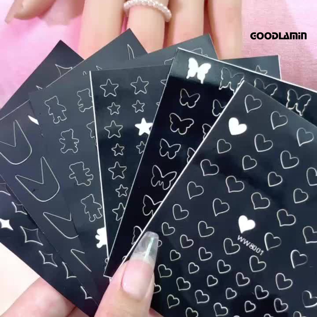 Set 6 Miếng Dán Đường Viền Trang Trí Móng Tay Nghệ Thuật