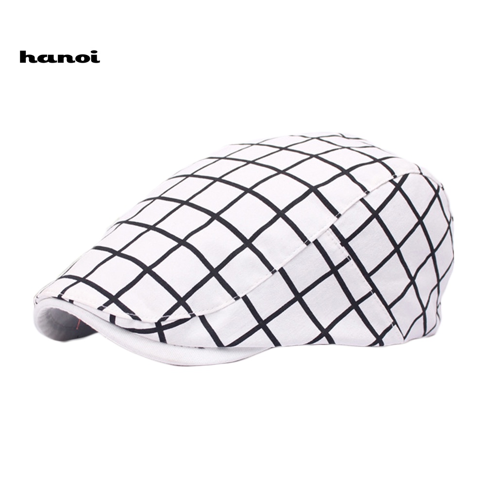 Mũ Beret Họa Tiết Caro Thời Trang Cho Nam Nữ