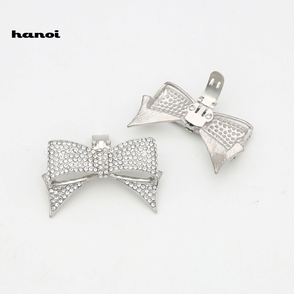 Han_giày Kẹp Đính Đá Thủ Công Cao Cấp Có Thể Tháo Rời Trang Trí Giày Nơ Bằng Hợp Kim Cao Cấp