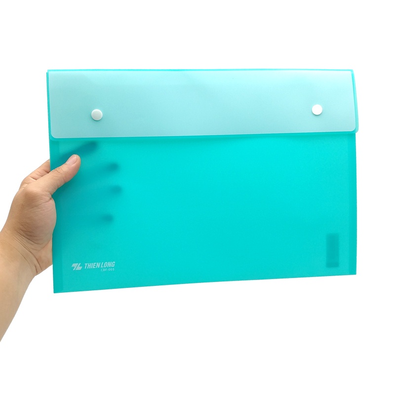 Bìa Nút Màu Pastel F4 - Thiên Long CBF-003 - Xanh Ngọc Pastel