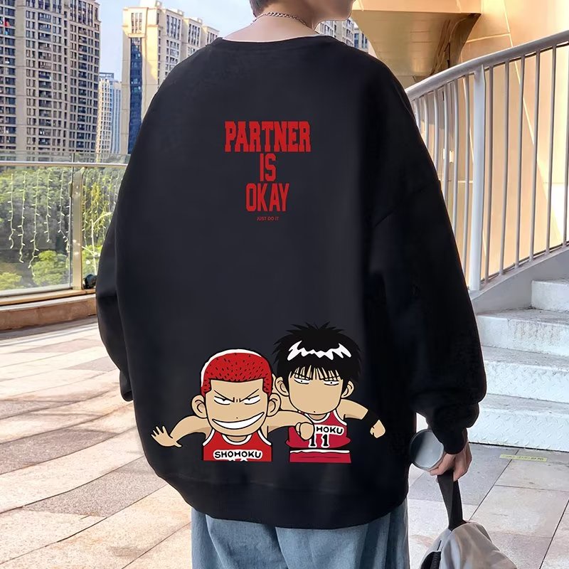 Áo Nỉ nam big size có size lớn M-8xl Áo Hoodie Tay Dài Dáng Rộng In Họa Tiết Hoạt Hình Slam dunk master Phong Cách Nhật Bản Thời Trang Cho Nam Và Nữ