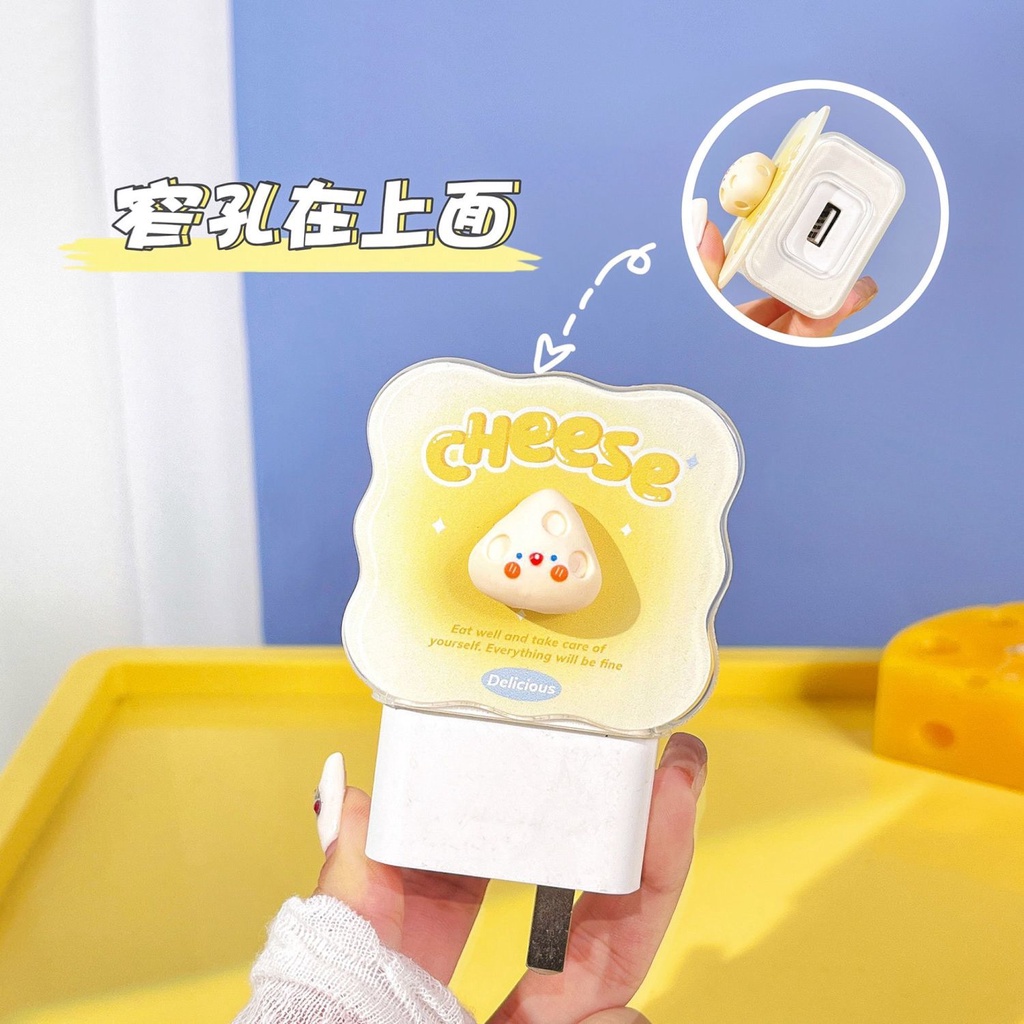 Ốp Lưng ChốNg GãY HìNh Phô Mai Dễ Thương Cho OPPO 18W 33W 30W 65W 67W 80W Android Type C Iphone 18 / 20w
