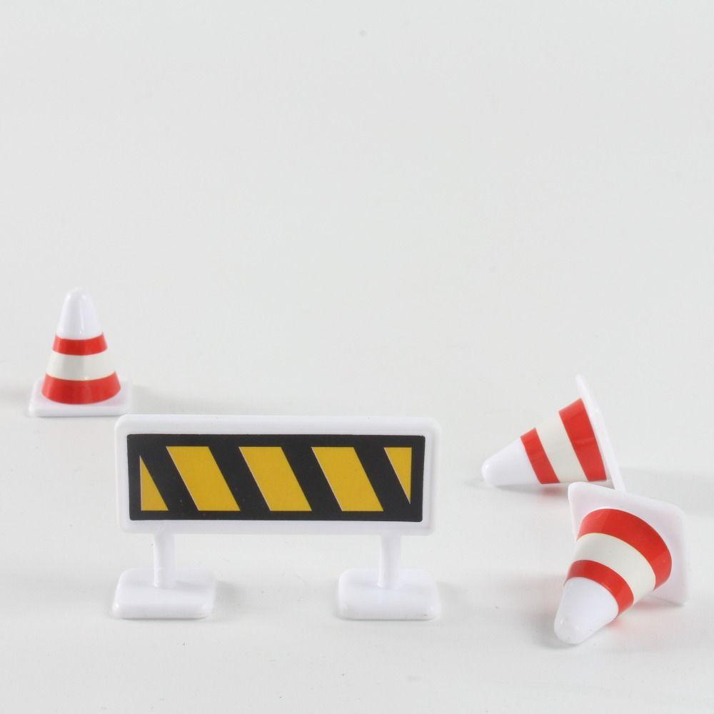 Shanrong set 15 Mô Hình Đồ Chơi Biển Báo Giao Thông mini Bằng Nhựa An Toàn Giáo Dục Cho Bé