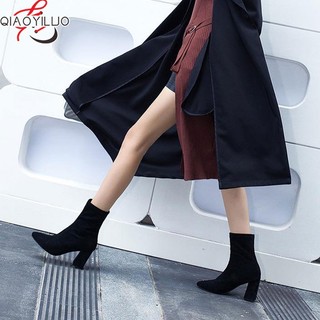 Giày Boot Cao Gót Thời Trang Hàn Quốc Cho Nữ