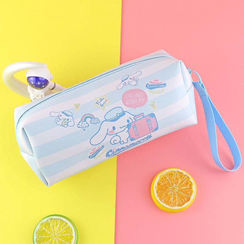 SANRIO Túi Đựng Bút Chì Một Ngăn Sức Chứa Lớn In Hình Hoạt Hình Dễ Thương Cho Học Sinh