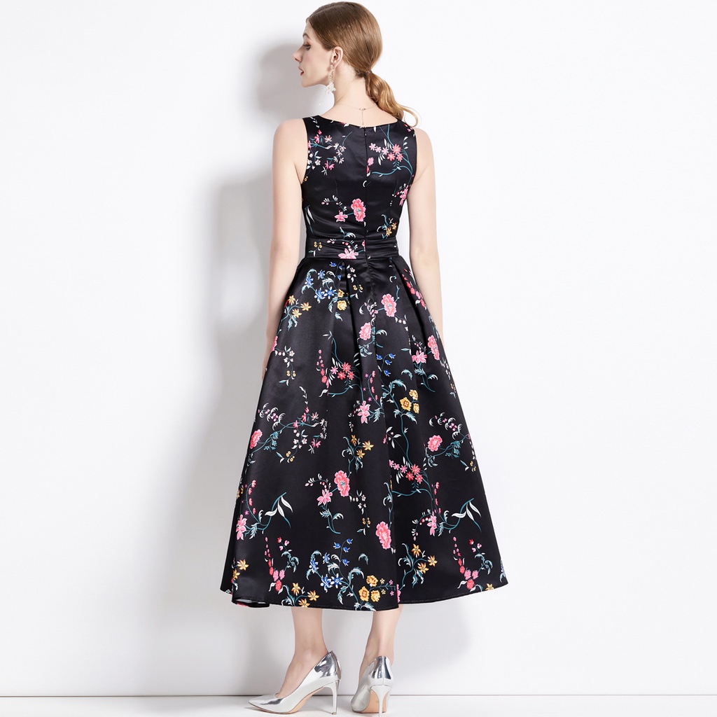 Đầm Maxi Phong Cách Retro 20237