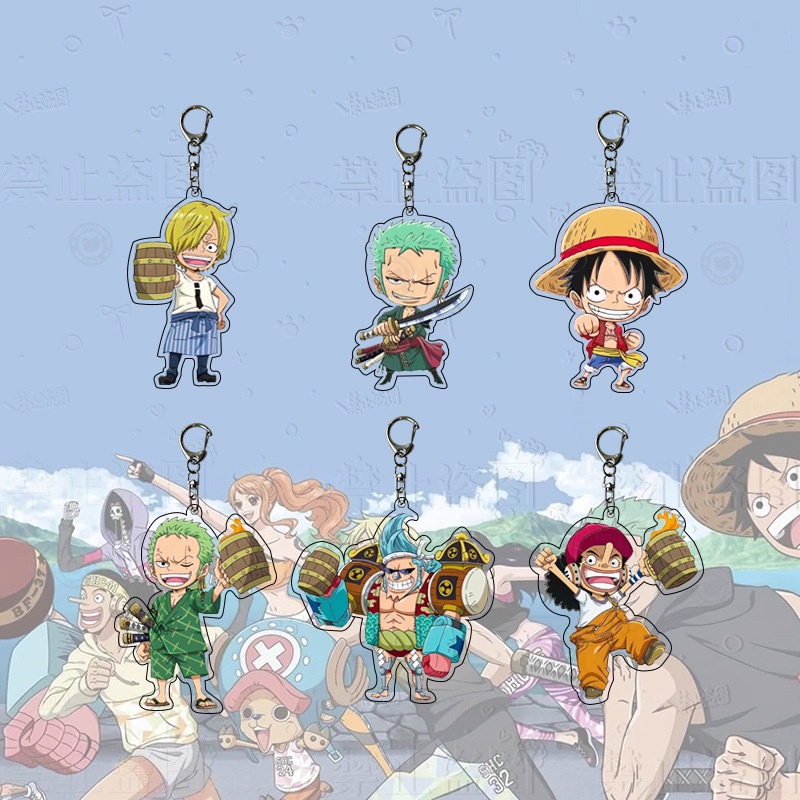 Hoạt Hình 3cm Móc Khóa Acrylic Hình Nhân Vật Luffy Trong One Piece NLSHOP