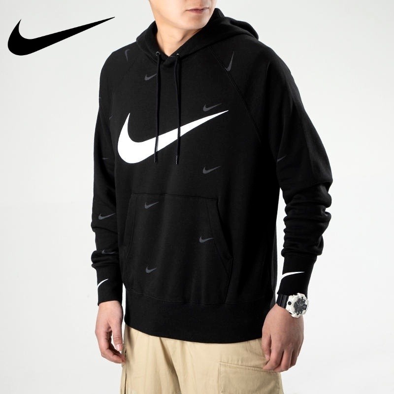 Áo Hoodie Nike100% Dày Dặn Dáng Rộng DA0111 Thời Trang Đường Phố Vintage Cho Nam