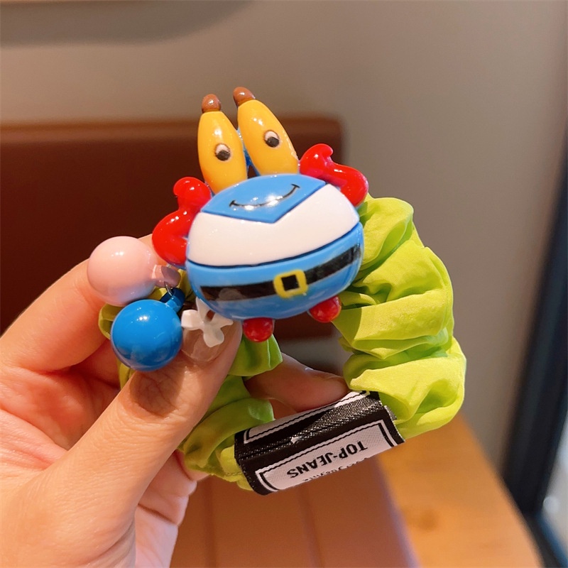 2023 cartoon ponytail scrunchy hair band spongebob squarepants cao su