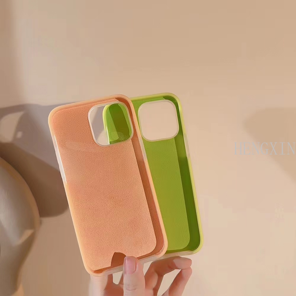 Ốp Điện Thoại silicone Mềm Màu Trơn Chống Rơi Cho iphone 14 promax 11 12 13 15 pro max