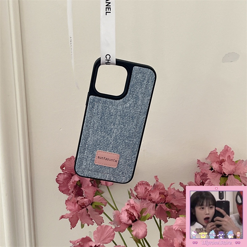 Bao Da Điện Thoại Denim Chất Lượng Cao Bảo Vệ Cho iPhone 14 Pro Max iPhone 13 12 11 Pro Max