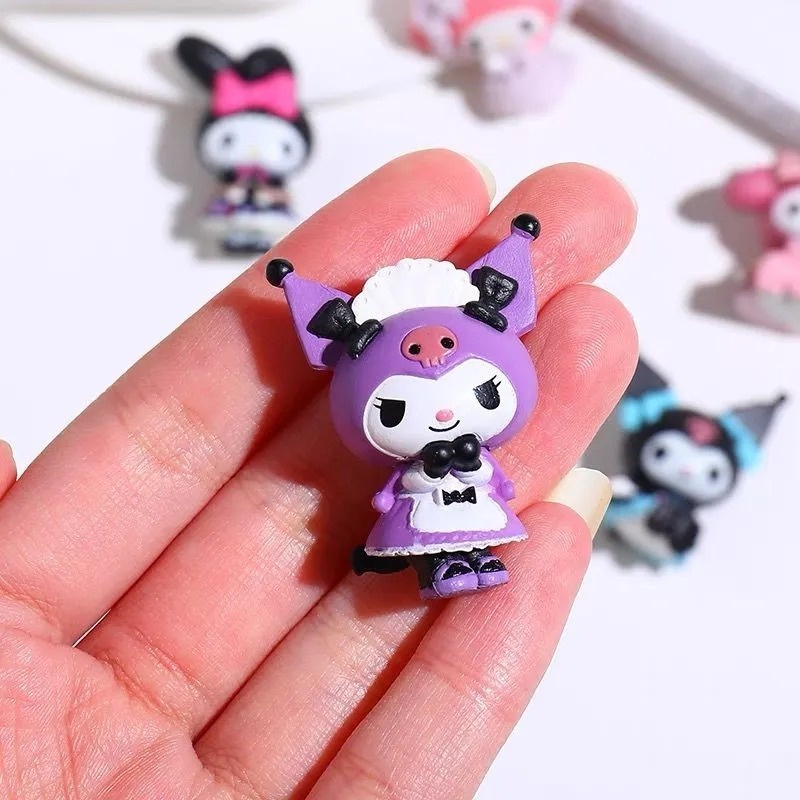 SANRIO Bộ 5 Mô Hình Nhân Vật Kuromi Melody Dễ Thương 3-4cm