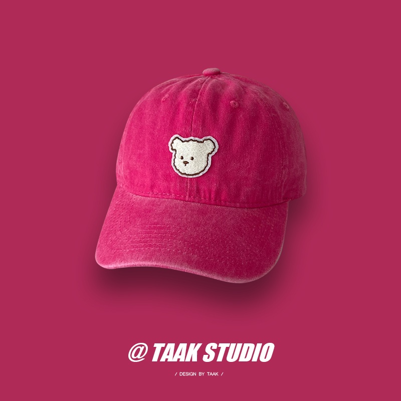 Mũ Lưỡi Trai Thêu Hình Gấu Phong Cách Hàn Quốc Trẻ Trung Dành Cho Nữ
