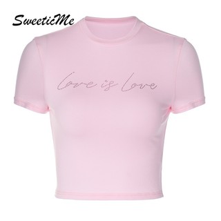 SweeticMe Nữ Thời Trang Mới Màu Trơn Cổ Tròn Tay Ngắn Slim Fit Áo Thun Thường Ngày