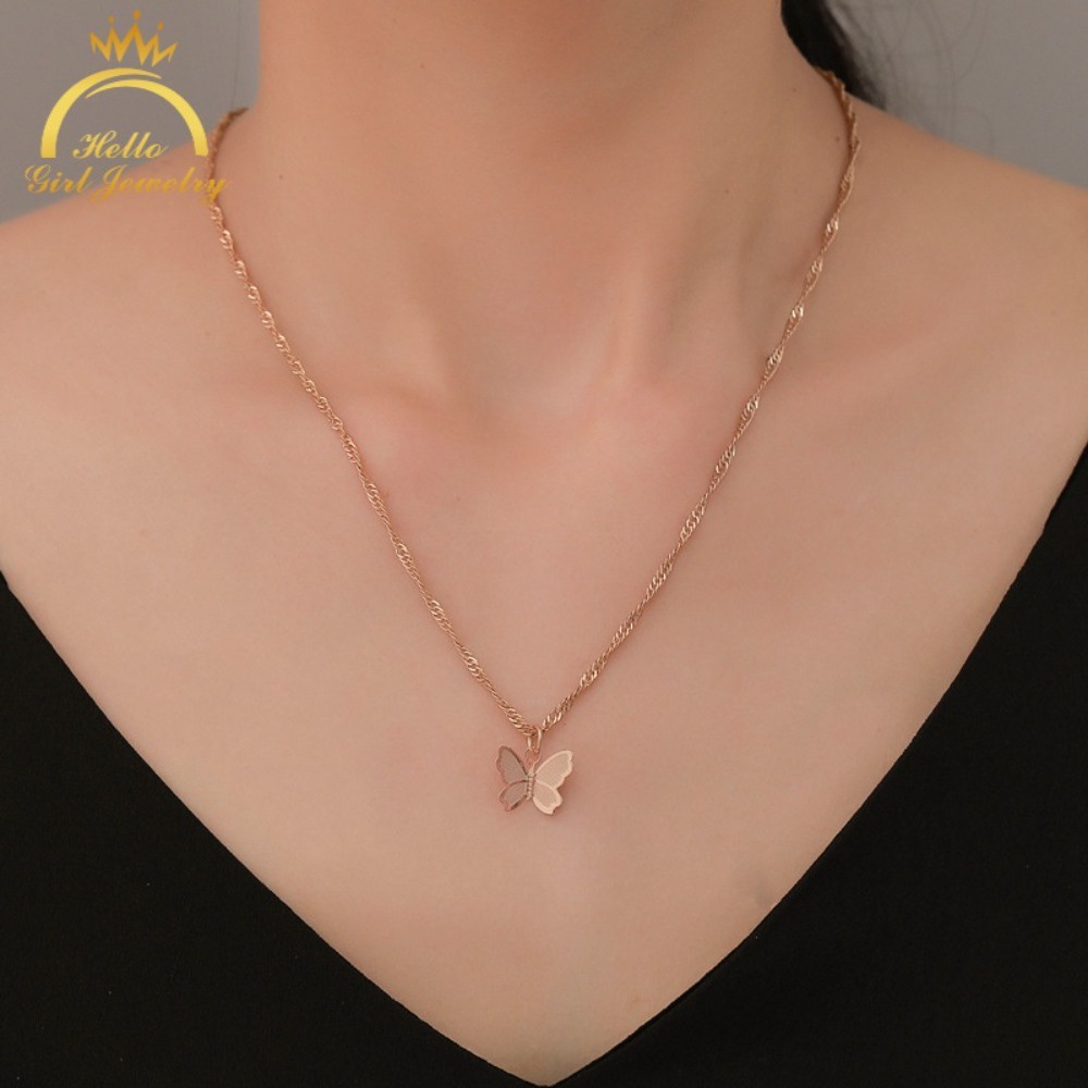 Vòng cổ Mặt Hình Bướm Phong Cách Vintage Thanh Lịch Thời Trang Cho Nữ