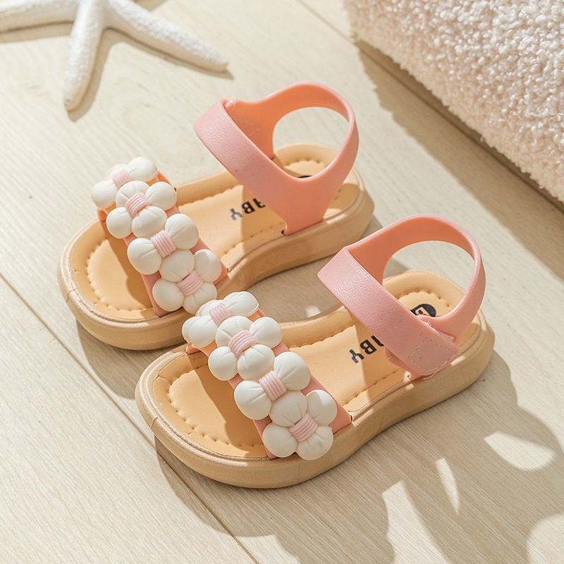 CUTE Mẫu mới dép trẻ em công chúa dép mát mẻ hoạt hình đáy mềm bãi biển em bé bạn học