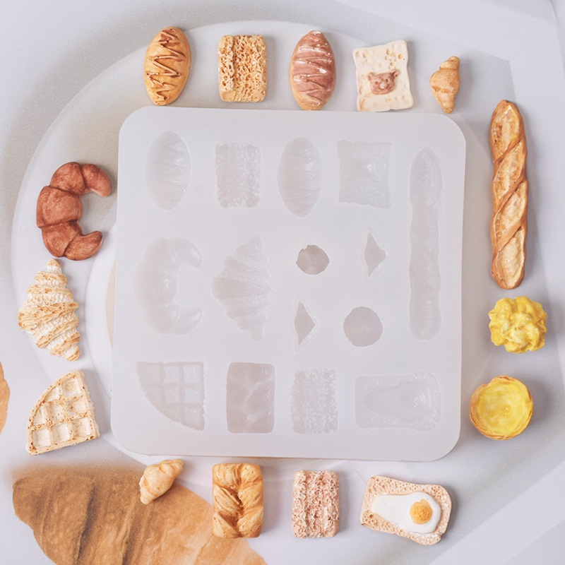Khuôn Silicone Làm Bánh Donut / Bánh Waffle / Sừng Bò Mini DIY