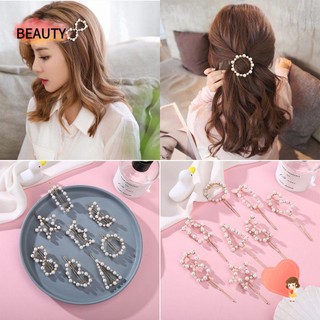 Kẹp tóc kim loại đính hạt giả ngọc trai