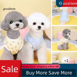 Gooditne Áo In Hoa Mềm Mại Bắt Mắt Đáng Yêu Dành Cho Cún Cưng Mặc Hàng Ngày
