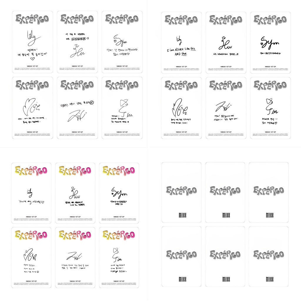 Set 6 Tấm Thẻ Ảnh Lomo Các Thành Viên Nhóm Nhạc Kpop Nmix EXPERGO