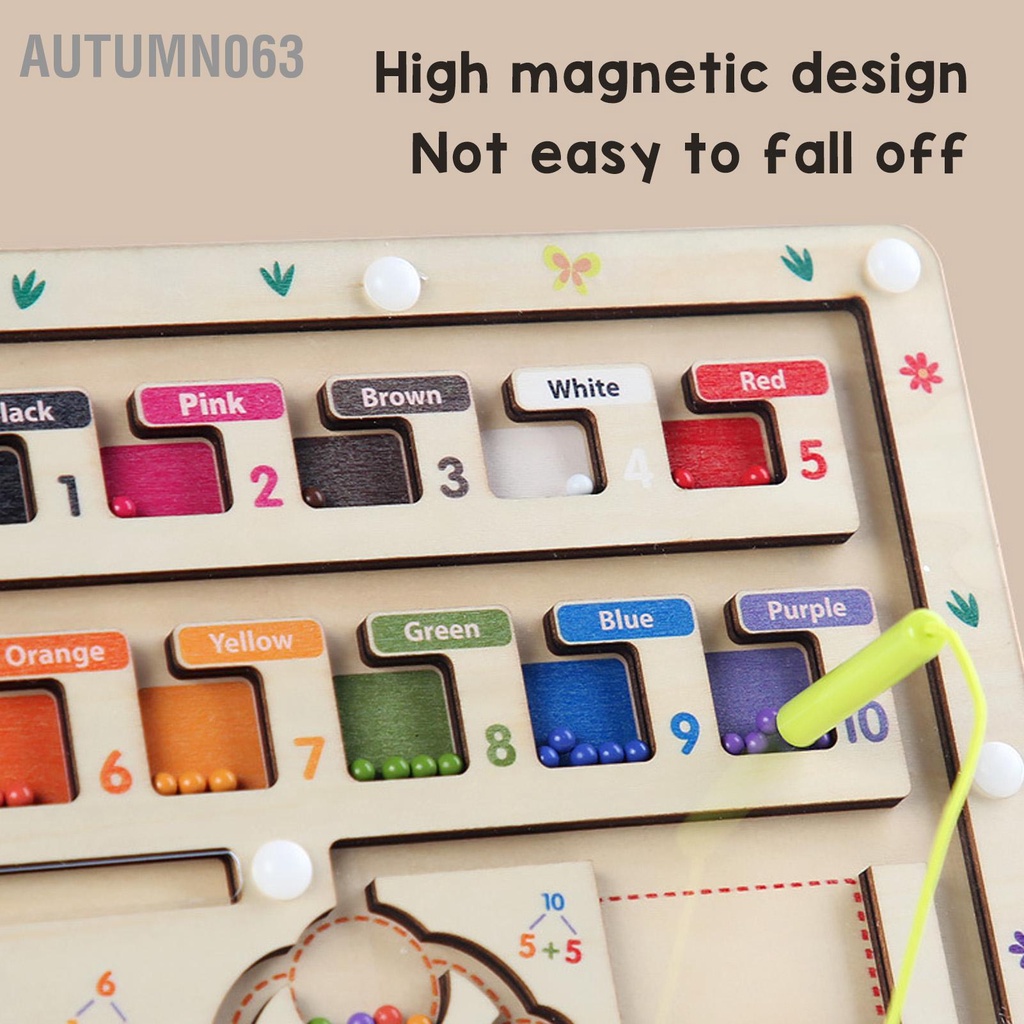 BẢNG GỖ MONTESSORI PHÂN BIỆT MÀU SẮC VÀ SỐ ĐẾM CHO BÉ Autumn063