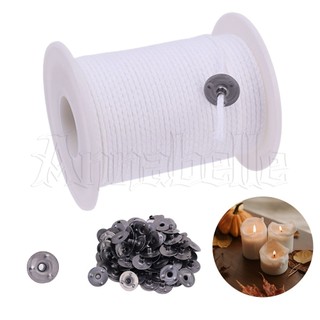 Set 100 dây bấc 61m làm giá đỡ đèn cầy bằng cotton / tinh dầu / nến diy không khói