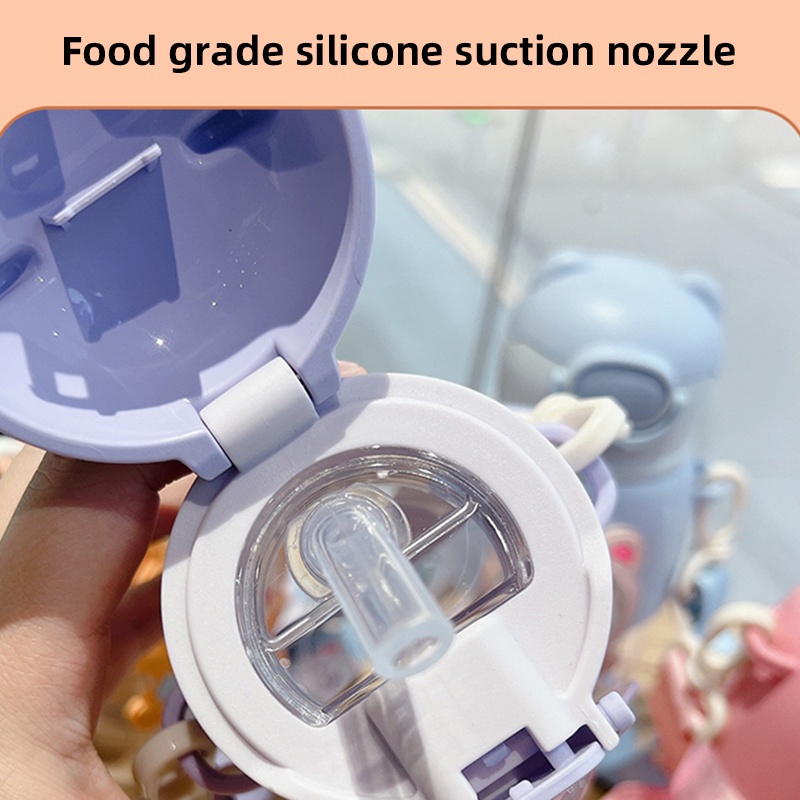 Bình Đựng Nước Mini Dành Cho Bé, Có Ống Hút Và Quai Đeo Chéo YK