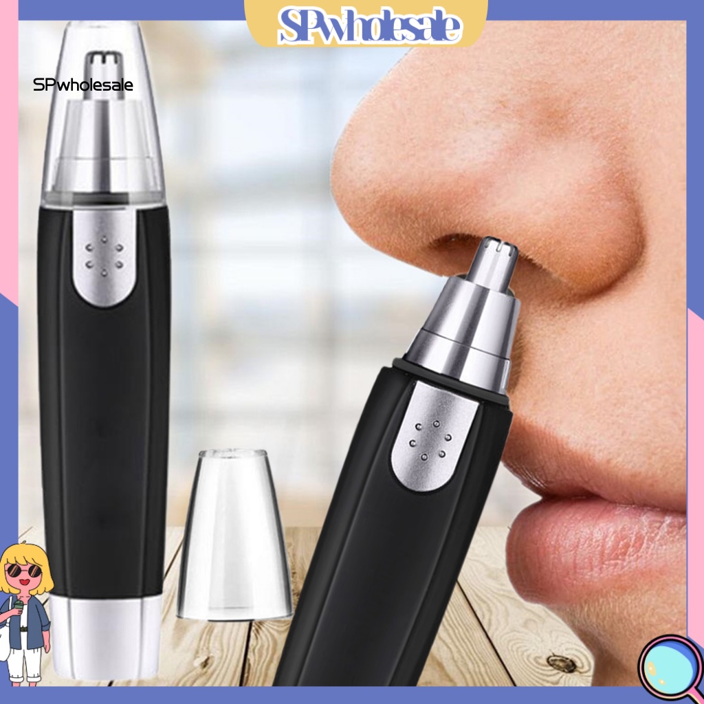 Nón Vành Tròn Thời Trang Cá Tính| Vỏ Bọc Máy Tỉa Lông Mũi / Lông Mày Chống Bụi Xoay 360 Độ Không Gây Tiếng Ồn Dùng Pin Chuyên Nghiệp