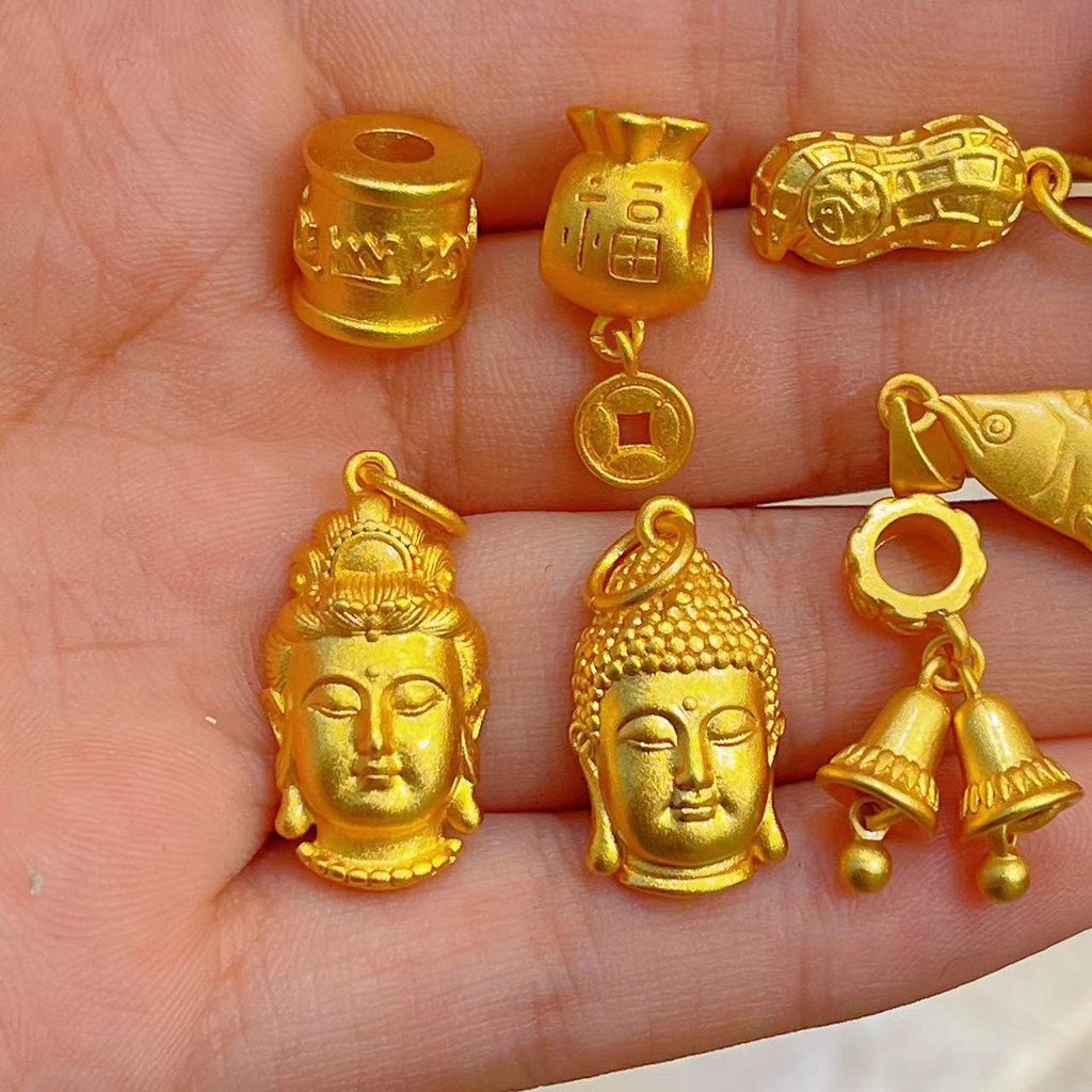 Mặt Dây Chuyền Hình Phật May Mắn Bằng Cát Vàng