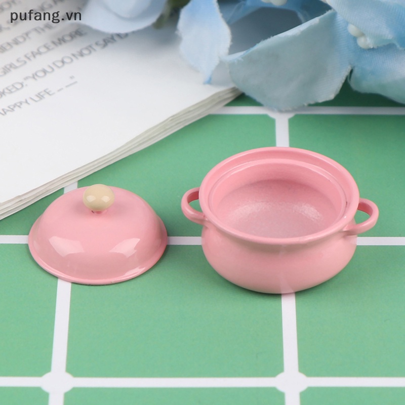 Pufang 1 cái 1/12 dollhouse miniature soup pot đồ dùng nhà bếp đồ chơi mô hình vn