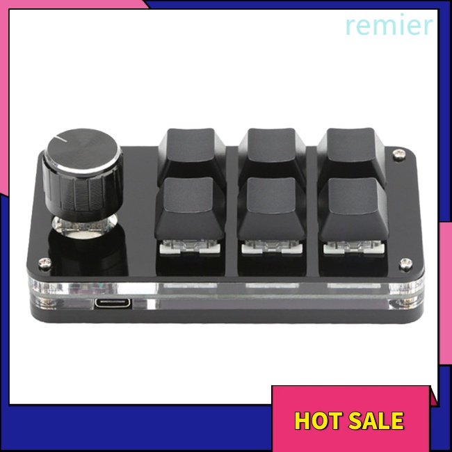 Re 6 phím usb bàn phím tùy chỉnh nút âm lượng núm lập trình macro game photoshop bàn phím cơ hoán đổi nóng