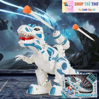 Đồ chơi cho bé mô hình Robot khủng long bạo chúa Mitolo khủng long chiến đấu có đèn và nhạc