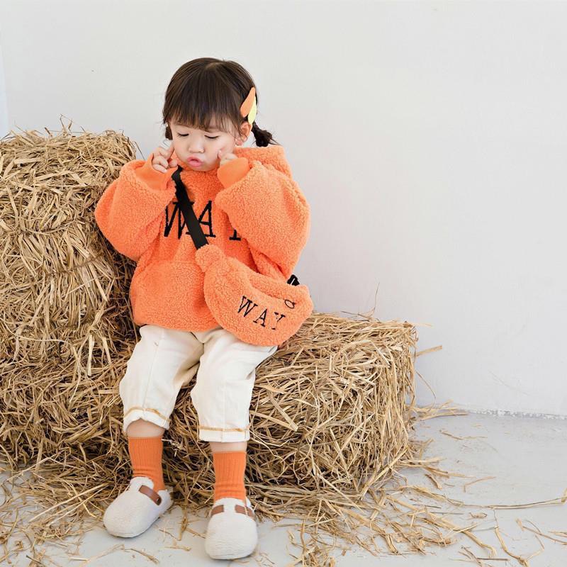 Áo Khoác Len Giả Lông Cừu Phối Nhung Dày Thời Trang Thu Đông Mới Cho Mẹ Và Bé