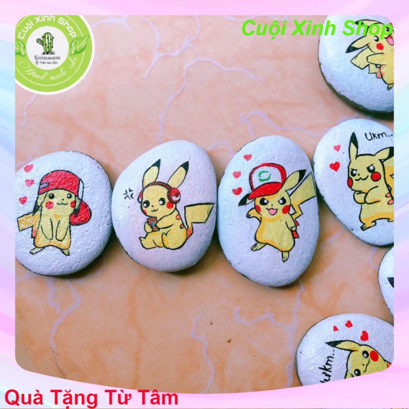 Tranh đá cuội mini hình pokemon siêu yêu là món quà rất ý nghĩa và độc đáo