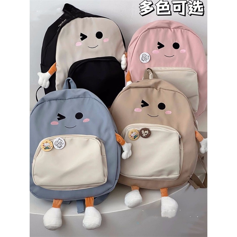 Ba Lô Mềm Mại In Họa Tiết Hoạt Hình Dễ Thương Phong Cách Nhật Bản Cho Nữ