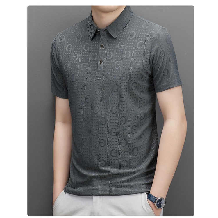 Áo Thun Polo Ngắn Tay Phong Cách Hong Kong Trẻ Trung Cho Nam